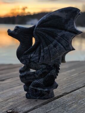 Beautiful Blue Dragon Carving - Sodalite Crystal Stone